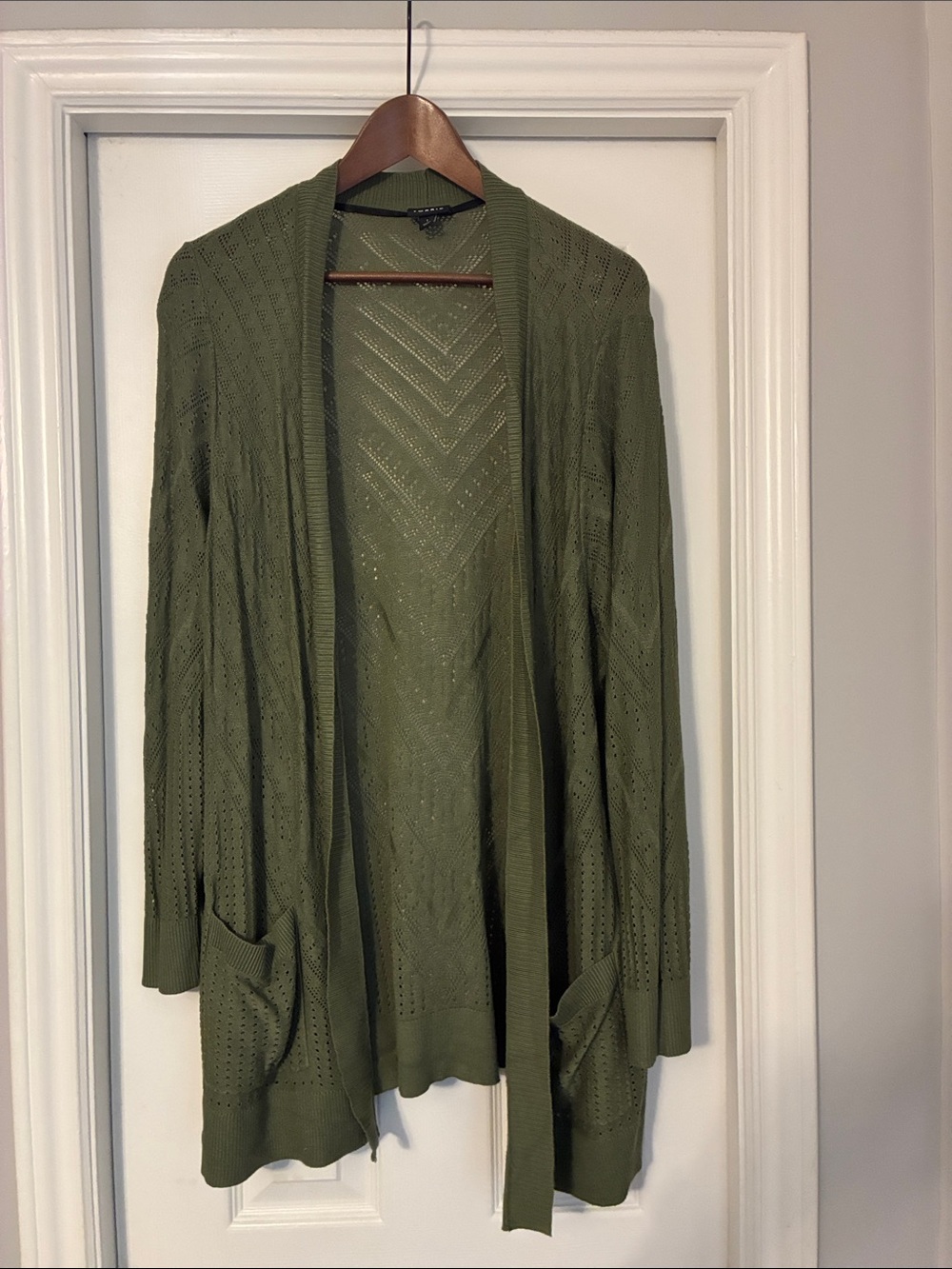 Torrid Olive Open-Front Knit Cardigan Sweater
